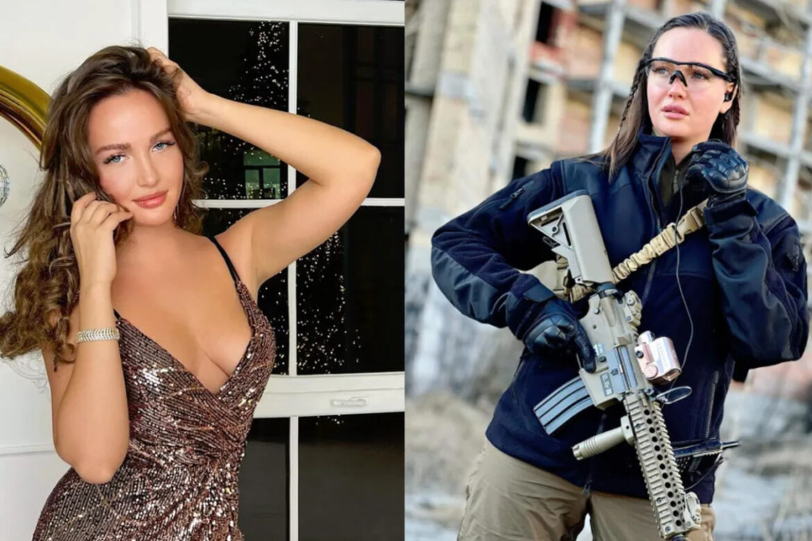 Ukrajinu sa rozhodla brániť aj bývalá Miss Ukrajina. Zdroj: anastasiia lena/ Instagram