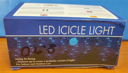 Svetelný reťazec "LED ICICLE LIGHT" item no.: 50048 (len na krabici).