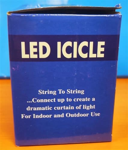 Svetelný reťazec "LED ICICLE LIGHT" item no.: 50048 (len na krabici).