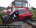 Dopravná nehoda na železničnom priecestí.