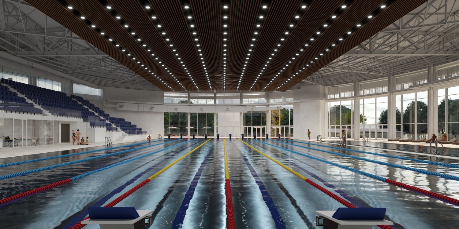 Vizualizácia Národného olympijského centra plaveckých športov Košice. Zdroj: mesto Košice