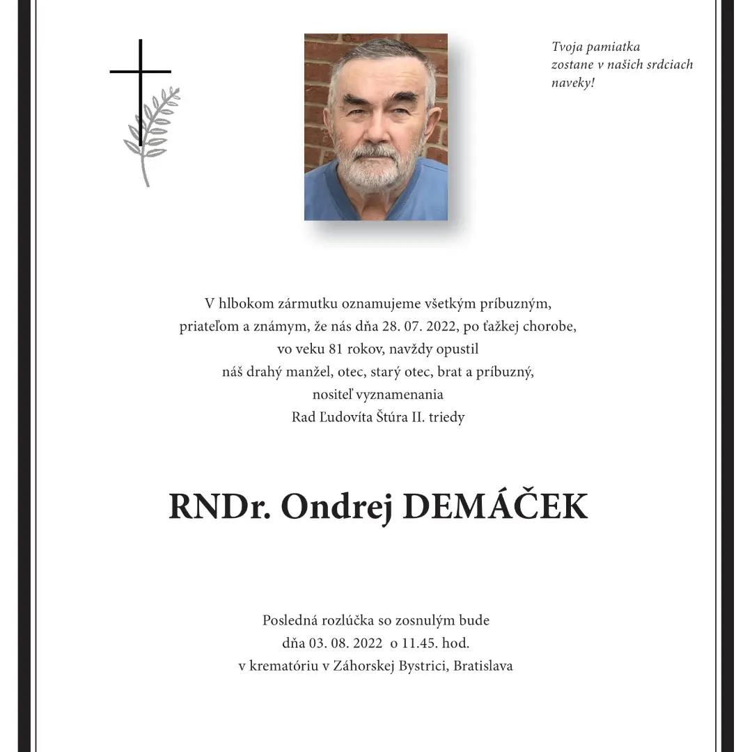 Zomrel významný počítačový priekopník Ondrej Demáček.