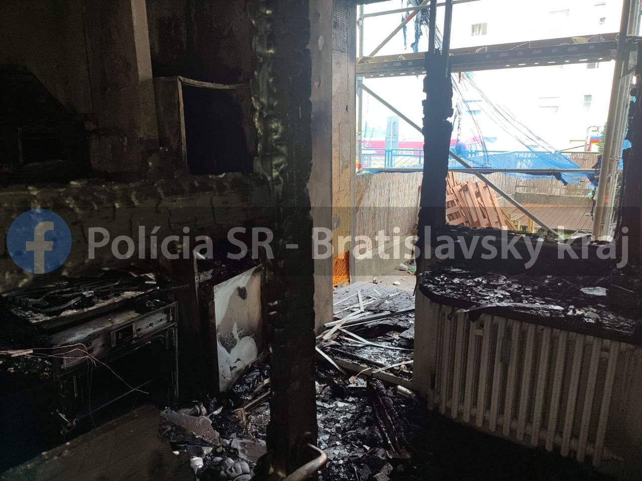 Požiar bytu v Bratislave.