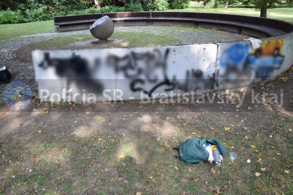 Polícia za sprejovanie v bratislavskom parku hrozí mužovi rok väzenia