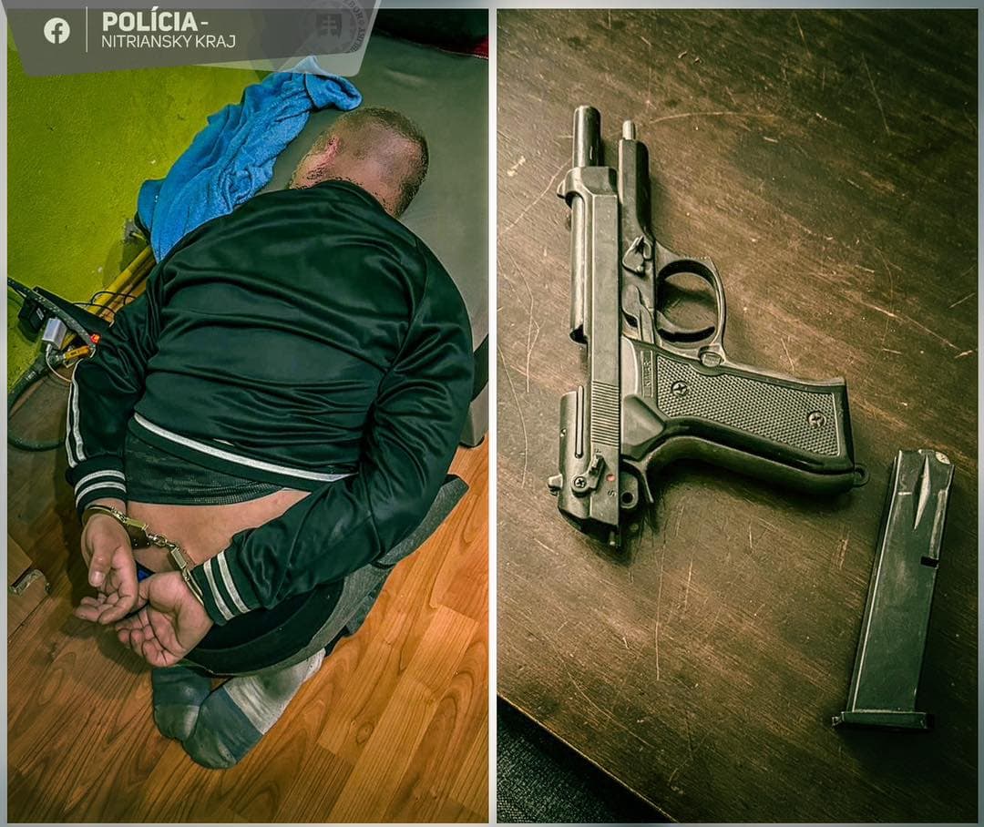 Manžel priložil počas hádky k hlave svojej manželky zbraň