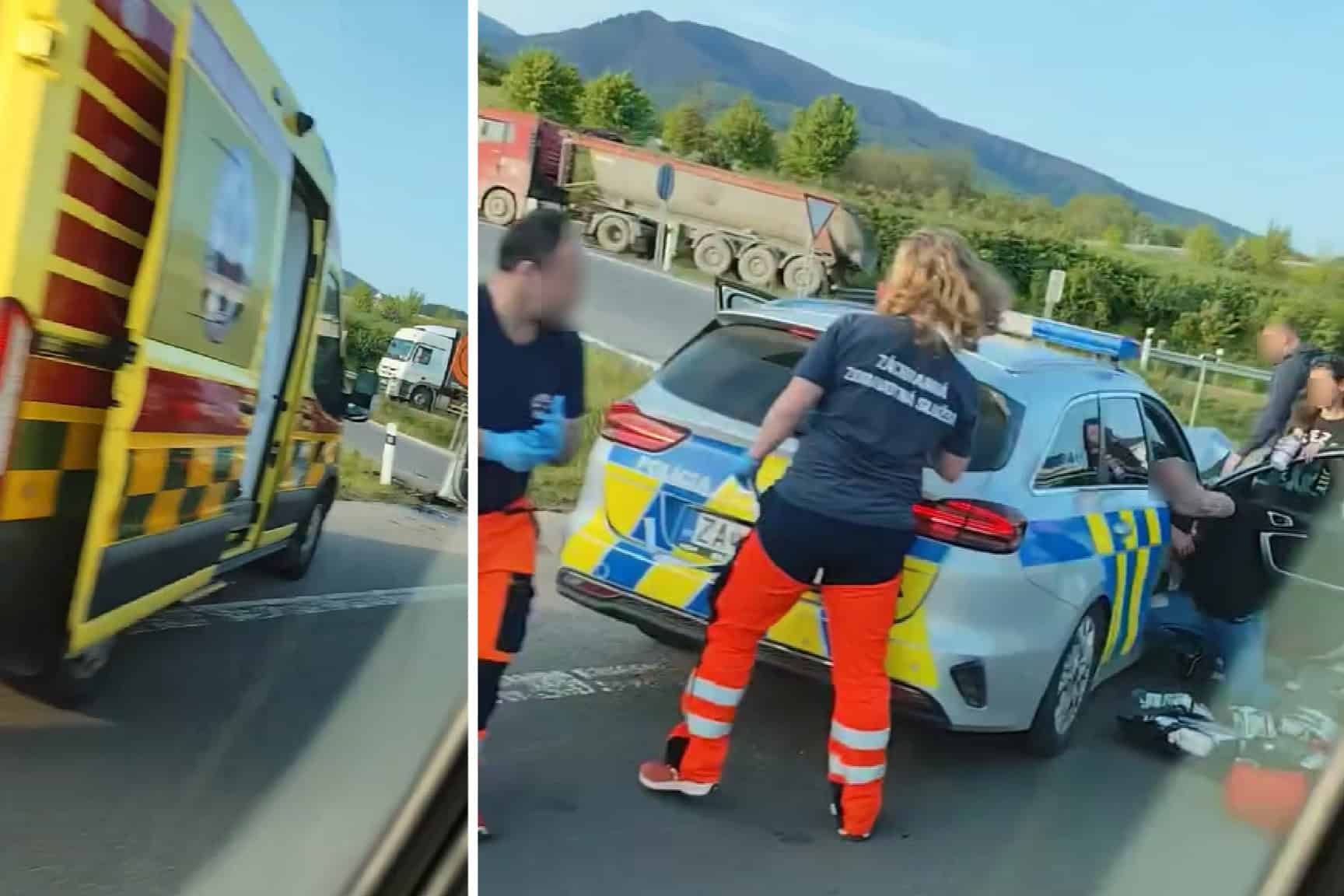 AKTUÁLNE VIDEO VÁŽNA NEHODA Na ceste do seba vrazilo POLICAJNÉ auto s osobným! Zasahujú všetky ZÁCHRANNÉ zložky