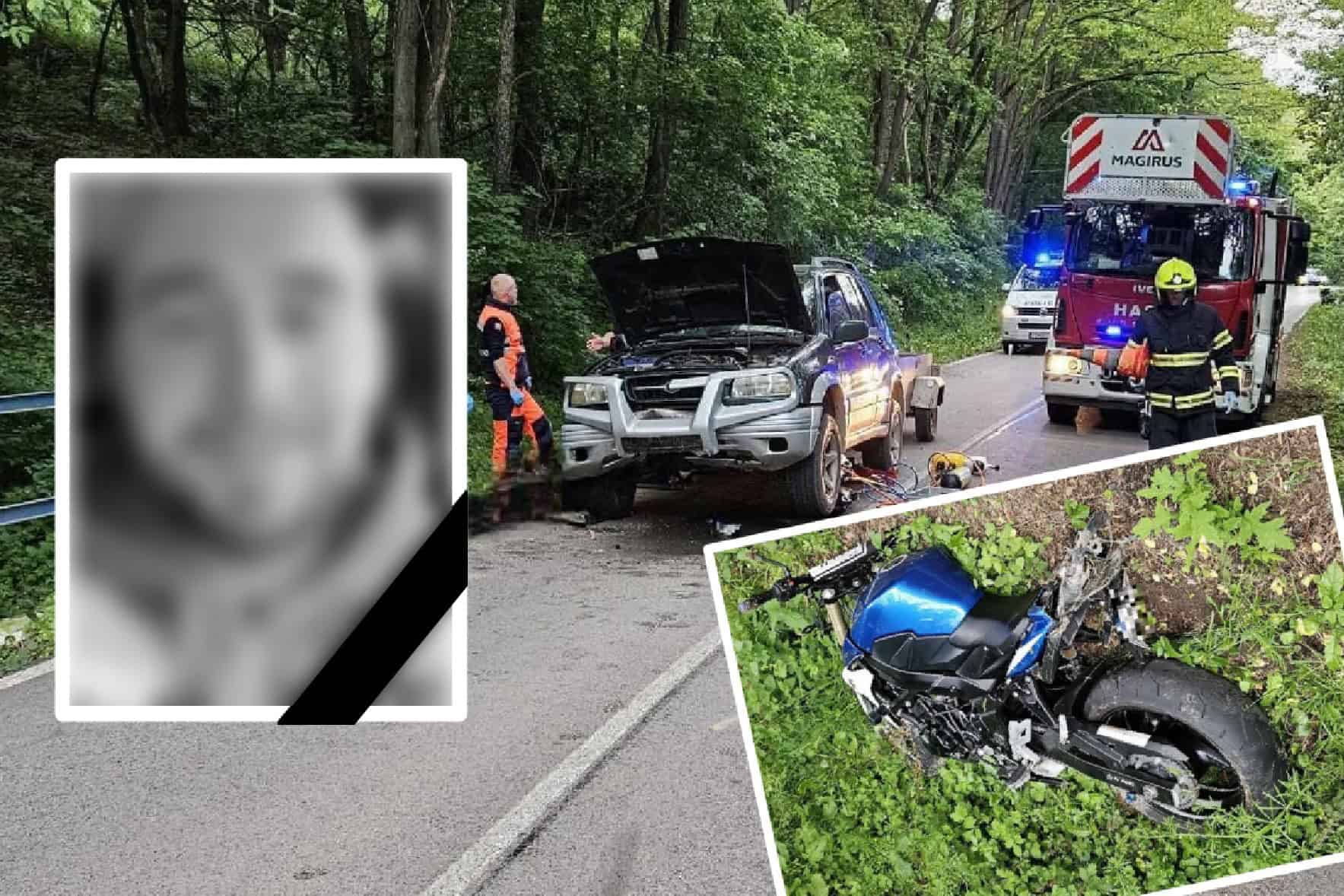 FOTO DESIVÁ TRAGÉDIA Matej sa už domov nevrátil! Motorka po zrážke letela až na druhý svah