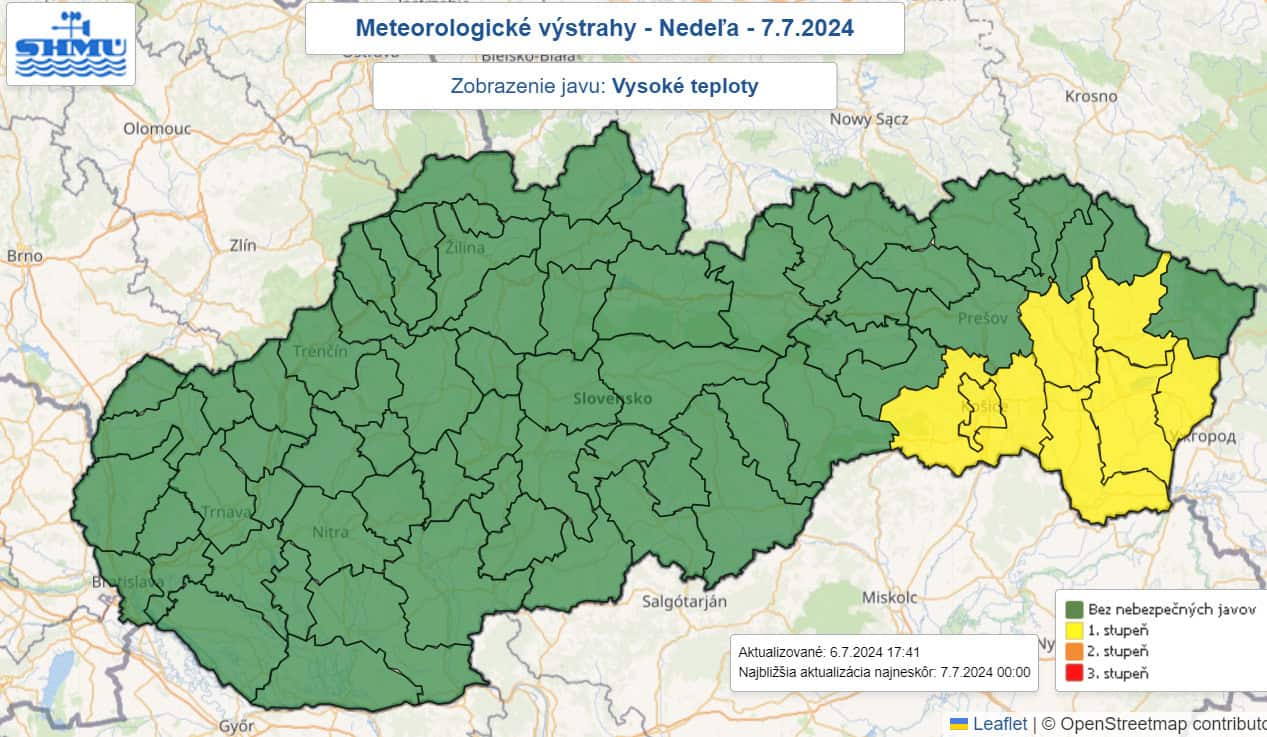 Výstraha pred vysokými teplotami