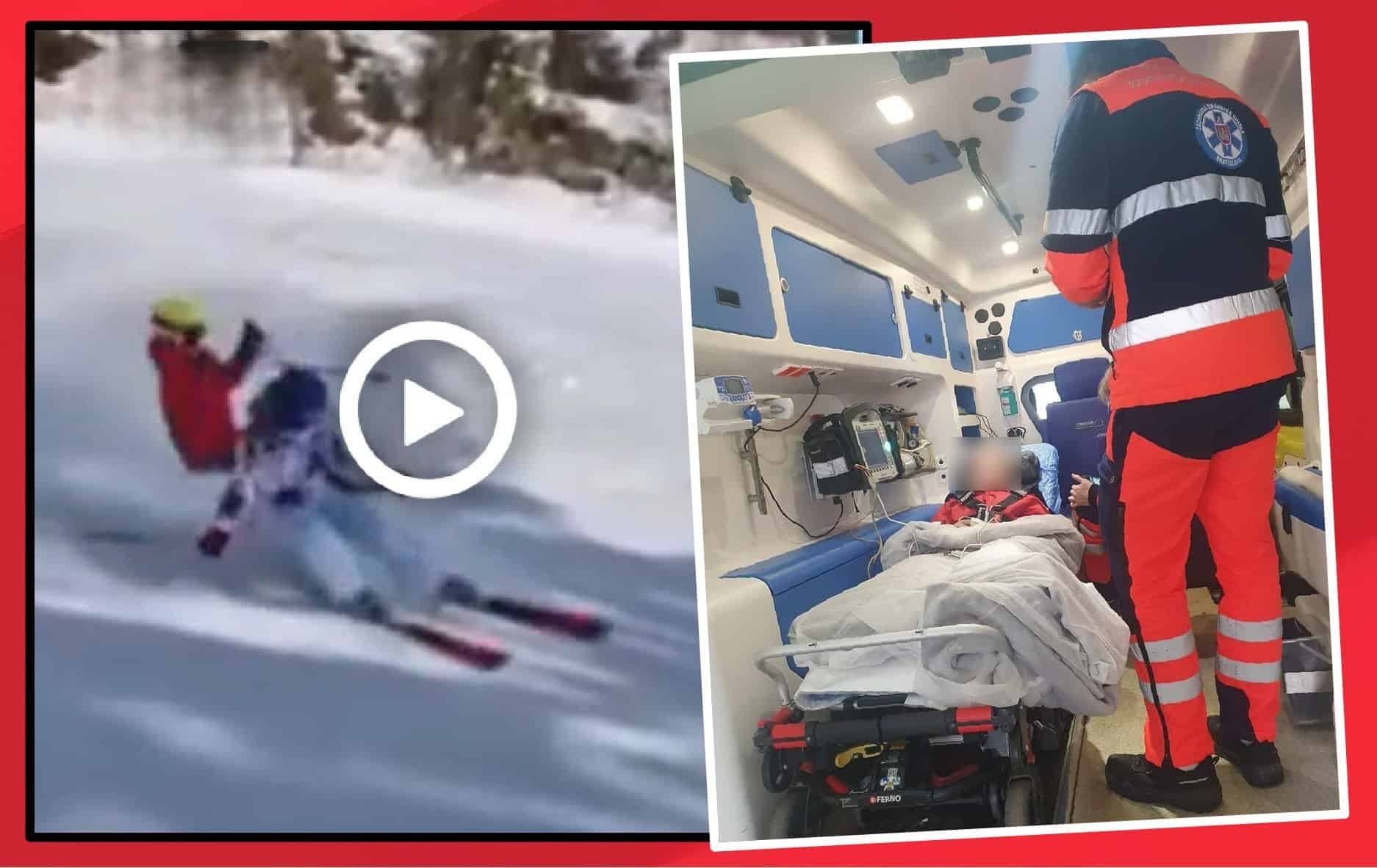 ŠOKUJÚCE VIDEO Do 9-ročnej Zoe vrazila mladá lyžiarka! Bez pomoci s otcom UŠLA: Dievča ratovali záchranári