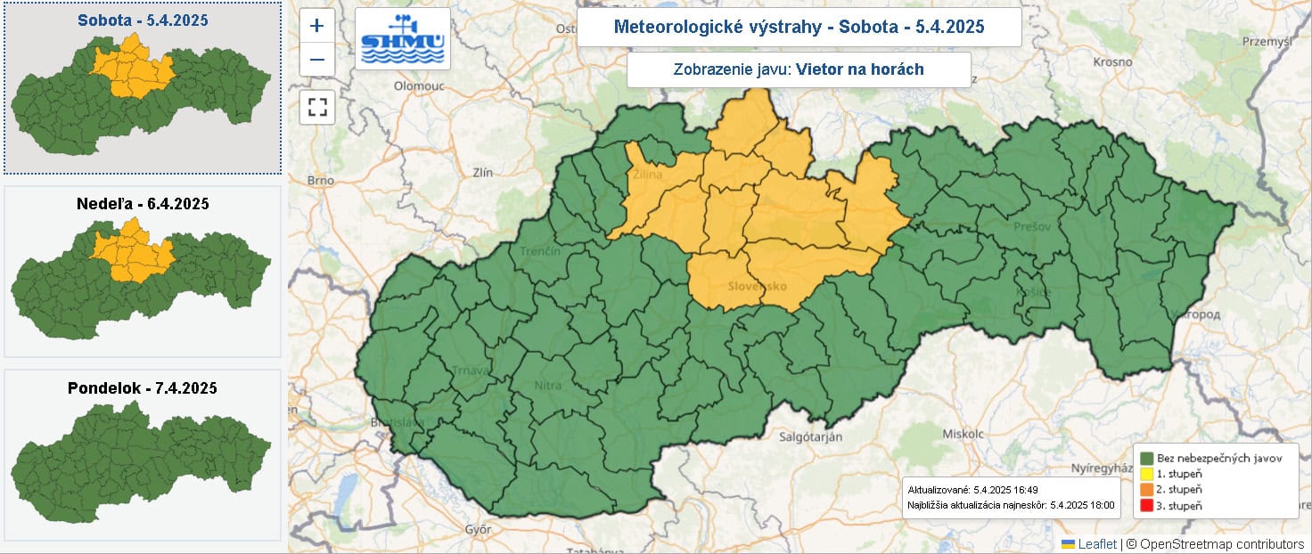 Zdroj: SHMÚ