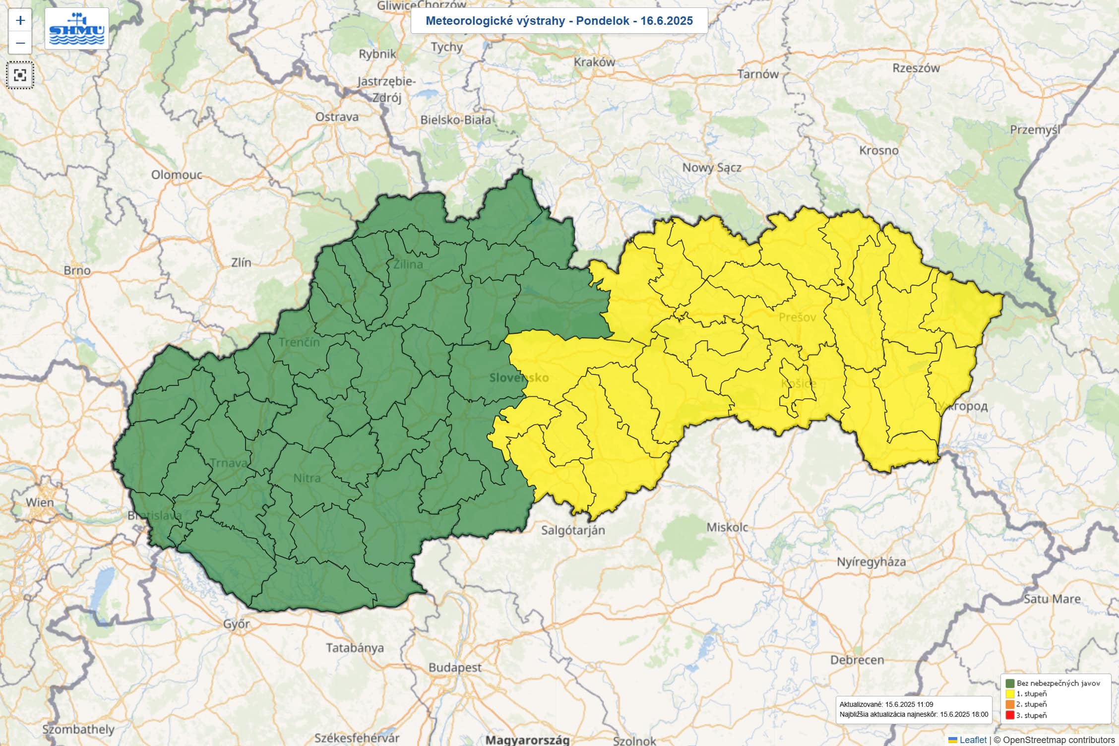 Meteorológovia upozorňujú: Túto časť Slovenska čakajú v pondelok búrky