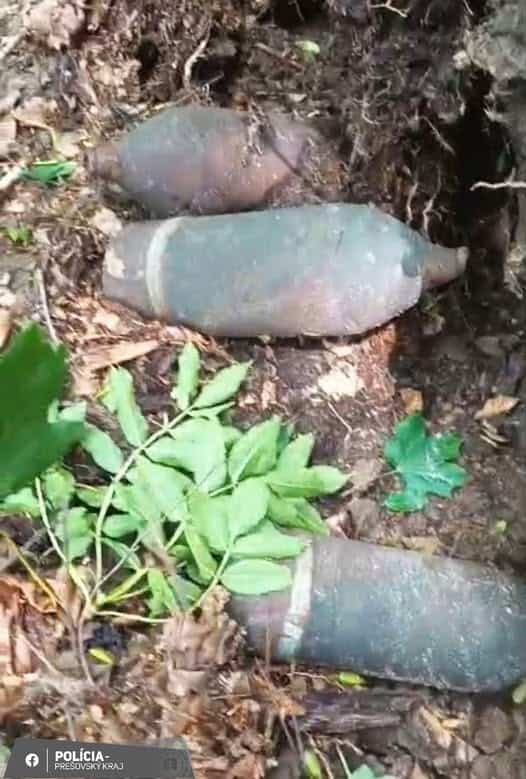 V Prešovskom kraji našli granáty a mínu z druhej svetovej vojny – zasahovali policajní pyrotechnici