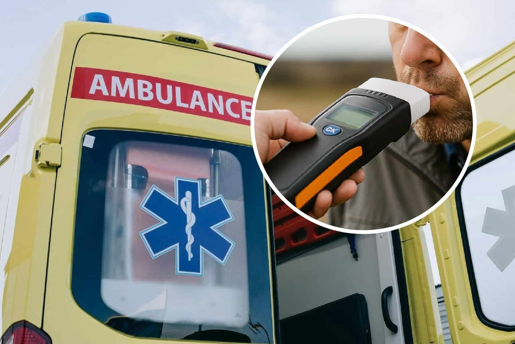 VÁŽNA NEHODA SANITKY Opitý šofér vrazil do stromu aj s pacientmi, sú ranení. Šok, koľko nafúkal