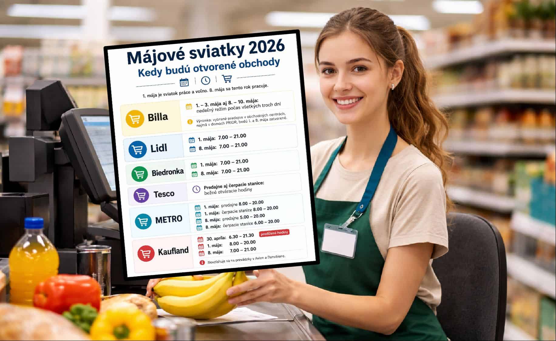 Veľký prehľad otváracích hodín: Kedy nakúpite počas májových sviatkov? Obľúbený reťazec prekvapil