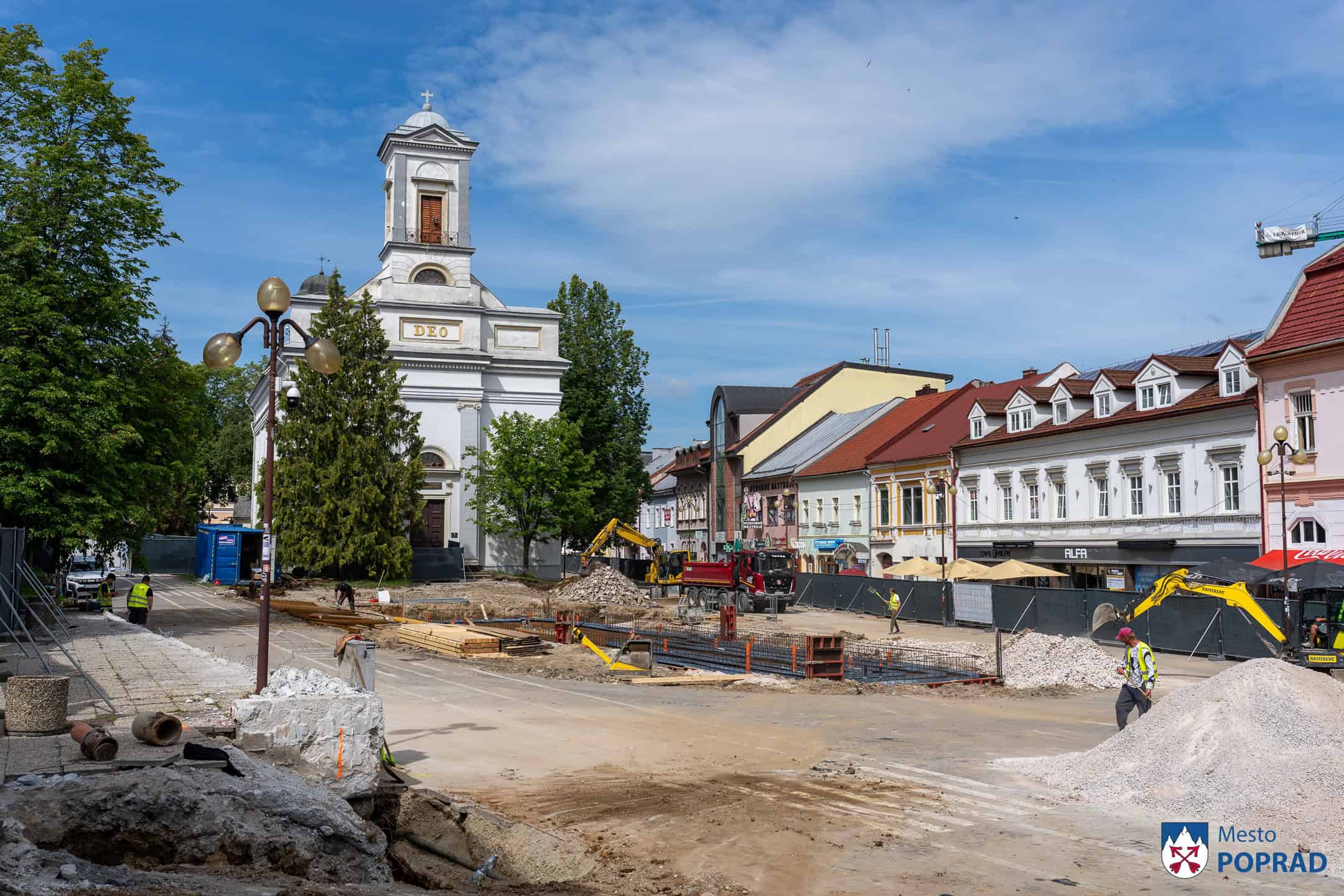 Obnova Námestia sv. Egídia v Poprade mešká, rozhodujúca je dodávka kameňa a rozšírenie prác