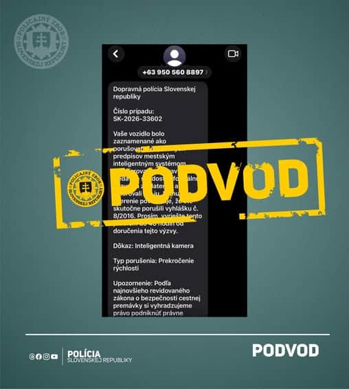 Pozor: Podvodné SMS o dopravných pokutách sa šíria Slovenskom – polícia varuje pred rizikom