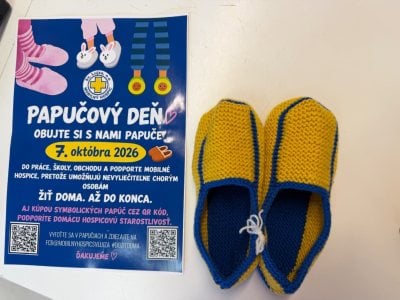 Papučový deň v Prievidzi: Výzva na podporu domácej hospicovej starostlivosti pre nevyliečiteľne chorých